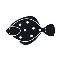 platessa pesce icona, semplice stile vettore