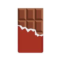 cioccolato bar icona, piatto stile vettore