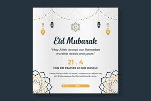 islamico eid celebrazione sociale media inviare modello vettore