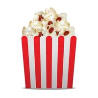 carta Popcorn scatola modello, realistico stile vettore