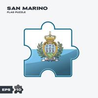 san Marino bandiera puzzle vettore