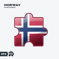 Norvegia bandiera puzzle vettore