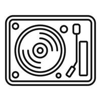 vinile disco giocatore icona, schema stile vettore