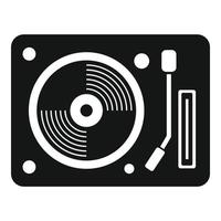 vinile disco giocatore icona, semplice stile vettore