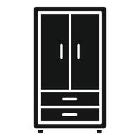 camera servizio armadio icona, semplice stile vettore