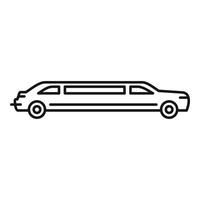 festa limousine icona, schema stile vettore