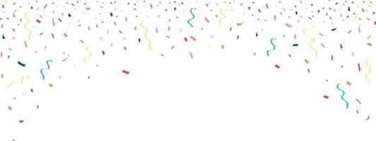 congratulazioni sfondo con colorato coriandoli su bianca sfondo. vettore illustrazione