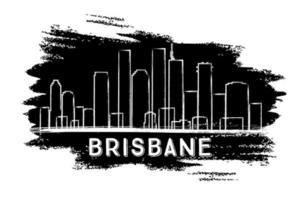 Brisbane orizzonte silhouette. mano disegnato schizzo. vettore