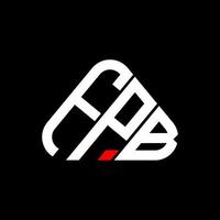 fpb lettera logo creativo design con vettore grafico, fpb semplice e moderno logo nel il giro triangolo forma.