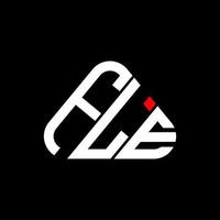 fle lettera logo creativo design con vettore grafico, fle semplice e moderno logo nel il giro triangolo forma.