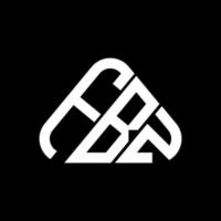 fbz lettera logo creativo design con vettore grafico, fbz semplice e moderno logo nel il giro triangolo forma.