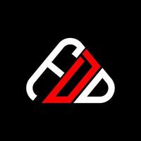 fdd lettera logo creativo design con vettore grafico, fdd semplice e moderno logo nel il giro triangolo forma.