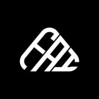 fai lettera logo creativo design con vettore grafico, fai semplice e moderno logo nel il giro triangolo forma.