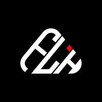 fl lettera logo creativo design con vettore grafico, fl semplice e moderno logo nel il giro triangolo forma.
