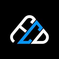fcd lettera logo creativo design con vettore grafico, fcd semplice e moderno logo nel il giro triangolo forma.