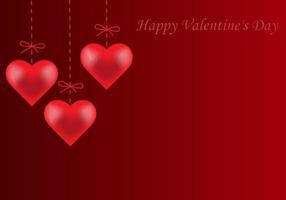 brillante 3d cuori. San Valentino romantico sfondo. illustrazione di amore e romanza cuore saluti carta per contento San Valentino giorno.vettore illustrazione vettore