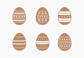Raccolta di vettore dell'uovo di Pasqua del cioccolato