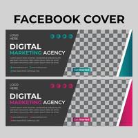 digitale marketing Facebook copertina vettore