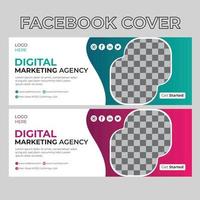 digitale marketing Facebook copertina vettore