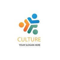 pendenza cultura logo modello design vettore