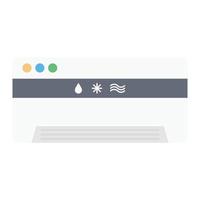 illustrazione vettoriale del condizionatore d'aria su uno sfondo. simboli di qualità premium. icone vettoriali per il concetto e la progettazione grafica.