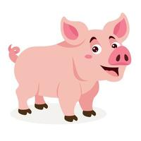 cartone animato illustrazione di un' maiale vettore
