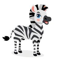 cartone animato illustrazione di un' zebraafrica, animale, animali, bambino, cartone animato, carattere, illustrazione, giungla, mammifero, banda, vettore, selvaggio, animali selvatici, zebra, zoo vettore