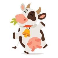 cartone animato illustrazione di un' mucca vettore