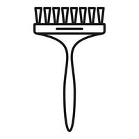 capelli tintura spazzola icona, schema stile vettore