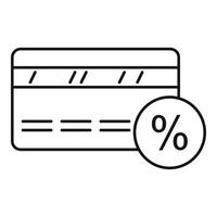 credito carta icona, schema stile vettore