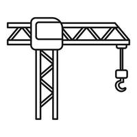 gancio gru icona, schema stile vettore