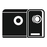 media film proiettore icona, semplice stile vettore