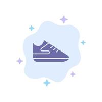 esercizio scarpe gli sport blu icona su astratto nube sfondo vettore