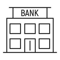 banca edificio icona, schema stile vettore