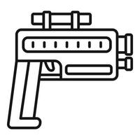 pistola blaster icona, schema stile vettore