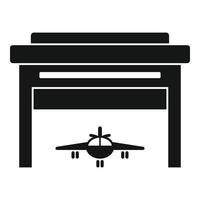 hangar Piano icona, semplice stile vettore