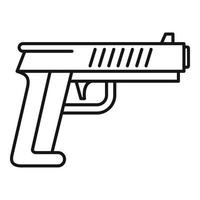 polizia pistola icona, schema stile vettore