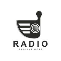 Radio logo, Podcast disegno, trasmissione icona Prodotto marca vettore