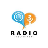 Radio logo, Podcast disegno, trasmissione icona Prodotto marca vettore