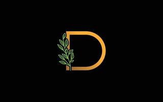 d logo floreale vettore per identità azienda. iniziale lettera natura modello vettore illustrazione per il tuo marca.