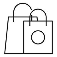 shopping dipendenza icona, schema stile vettore