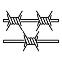 prigione spuntone filo icona, schema stile vettore