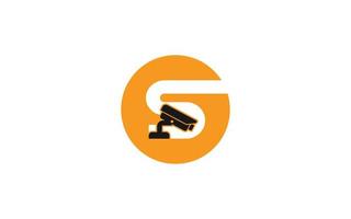 S logo cctv per identità. sicurezza modello vettore illustrazione per il tuo marca.