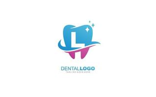 l logo dentista per il branding azienda. lettera modello vettore illustrazione per il tuo marca.