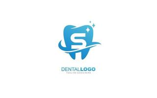 S logo dentista per il branding azienda. lettera modello vettore illustrazione per il tuo marca.