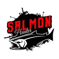 salmone pesce pesca logo, salto pesce design modello vettore illustrazione. grande per uso come il tuo qualunque pesca azienda logo