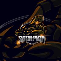 scorpione esport logo design modello vettore