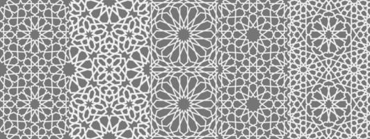 islamico ornamento vettore , persiano motivo . 3d Ramadan islamico il giro modello elementi . geometrico circolare ornamentale Arabo simbolo vettore eps 10