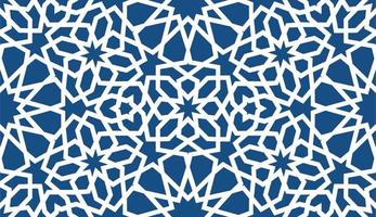 blu islamico modello . senza soluzione di continuità Arabo geometrico modello, est ornamento, indiano ornamento, persiano motivo, 3d. infinito struttura può essere Usato per sfondo, modello riempie, ragnatela pagina sfondo . vettore