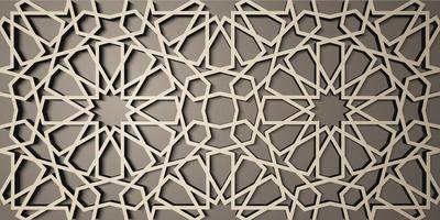 sfondo con 3d senza soluzione di continuità modello nel islamico stile . , Arabo geometrico est ornamento , persiano motivo . vettore